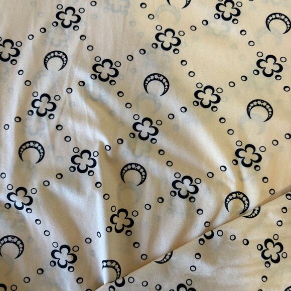 MARINE SERRE Crescent Second Skin Printed Long Sleeve Turtleneck In Tan Size XL - Picture 7 of 11